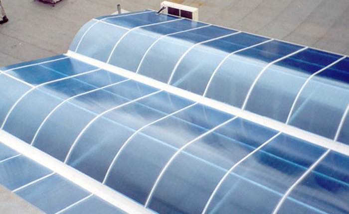 Multiwall Polycarbonate Top view of the panels